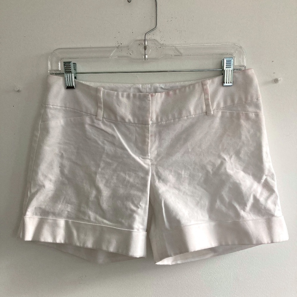 White summer shorts